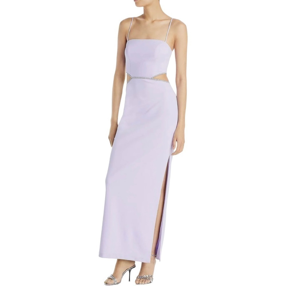 NWT Xscape Size 6 Lilac Embellished Cutout Gown